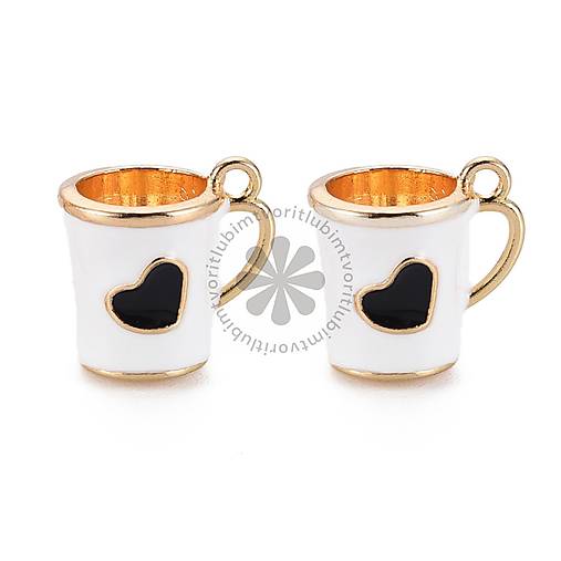 Komponenty - (6152) Prívesok šálka, 14x11 mm - 1 ks - 17524632_