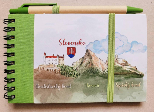 Papiernictvo - Zápisník s perom (Slovensko - 3 symboly) - 17523895_