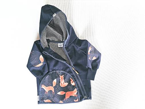Softshellka jarná "foxes on blue"