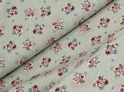 ❤️100% BAVLNA / RUŽIČKY NA BÉŽOVEJ ❤️