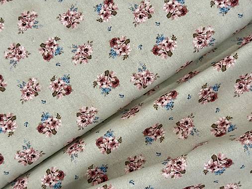 ❤️100% BAVLNA / RUŽIČKY NA BÉŽOVEJ ❤️