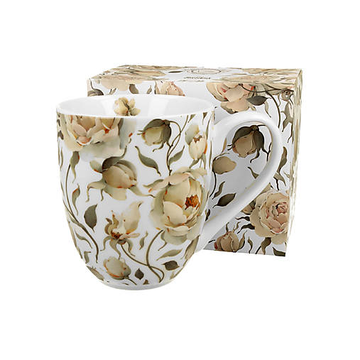 Mega Hrnček White roses 0,9l
