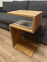  - Dubový stolík v tvare písmena S - 17526411_