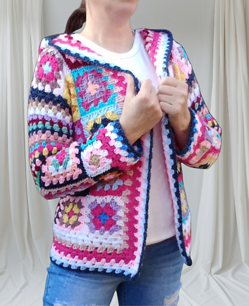 Svetre a kardigány - Háčkovaný jarný sveter/ kardigán BEST - 17525425_