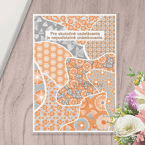 Hračky - Linajková podložka do zošita Fľaky chaosu floral with petals - 17525578_