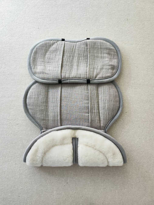 Detský textil - VLNIENKA podložka do autosedačky Cybex Aton 5 novorodenec 100% Merino TOP SUPER WASH Natural 70% bavlna 30% bambus - 17527795_