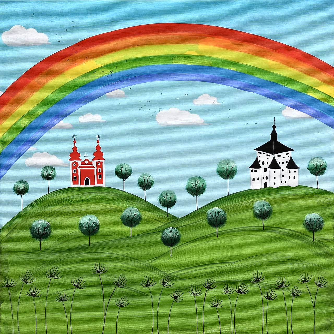 Štiavnica po daždi, Giclée art print 30x36