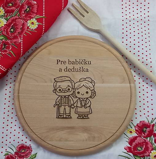 Príbory, varešky, pomôcky - Doska na krájanie pre babku a dedka - 17529437_