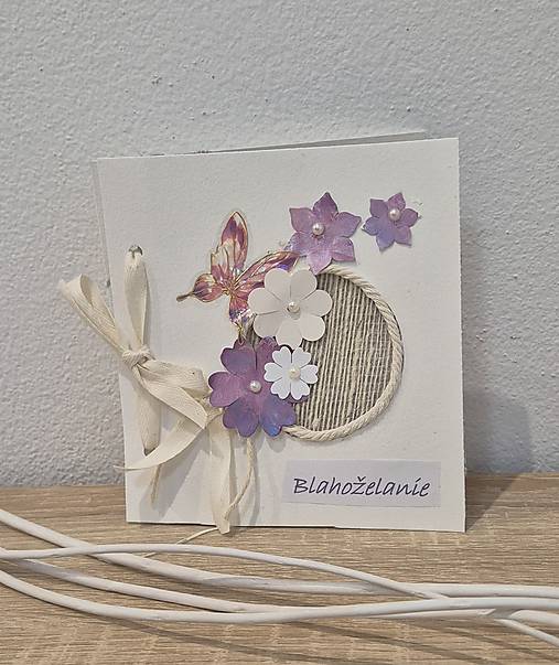 Papiernictvo - Pohľadnica 3D Biele a ružové kvietky + obálka  - 17530218_