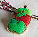 Detské doplnky - trio mini brošne jabĺčka / 3ks - 17530850_