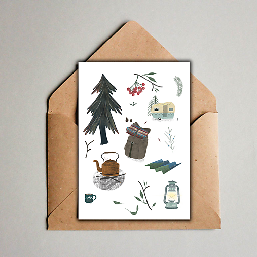 Papiernictvo - Pohľadnica (A6) Kemping - 17531348_
