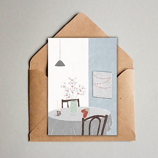 Papiernictvo - Pohľadnica (A6) Cozy home - 17531391_