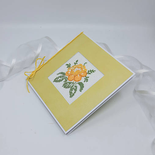 Papiernictvo - Žltá ružička - pozdrav - 17530934_