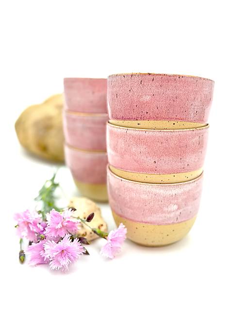 Nádoby - Pastel malina  - pohárik- 150ml - 17533863_