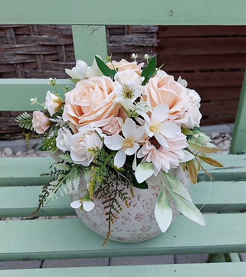 Dekorácie - Dekorácia s marhuľovými farbami - 17533403_