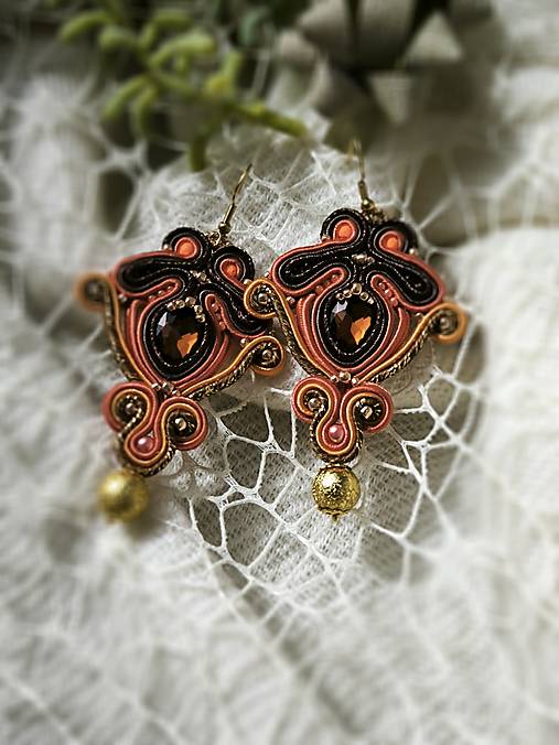 Náušnice - Chloe- šujtášové náušnice - 17532887_