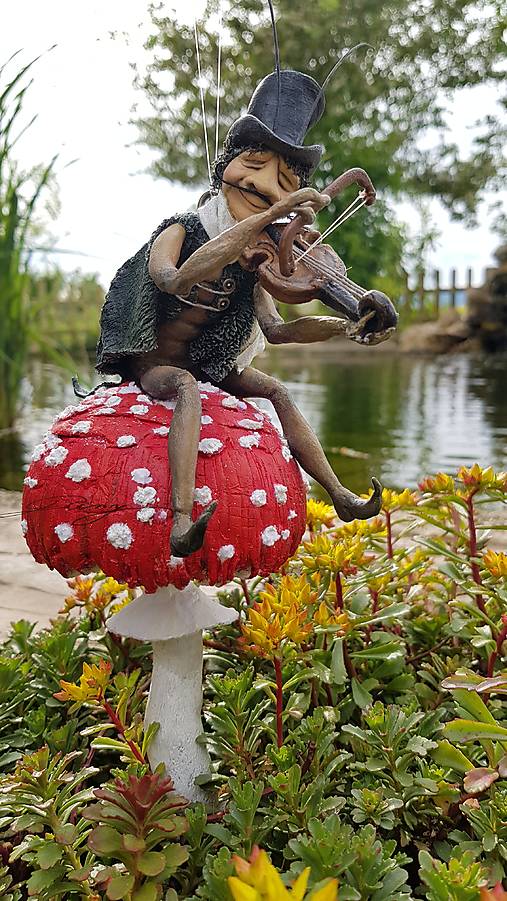 Dekorácie - ~ SVRČEK a HUSLIČKY ~ - 17533142_