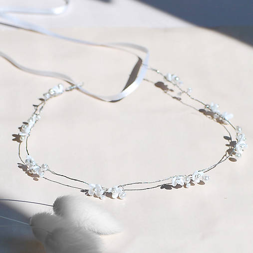 Ozdoby do vlasov - Kvetinová čelenka do vlasov - 17532884_