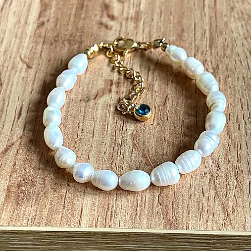 Freshwater Pearls Bracelet Stainless Steel / Náramok sladkovodné perly, oceľ, E014