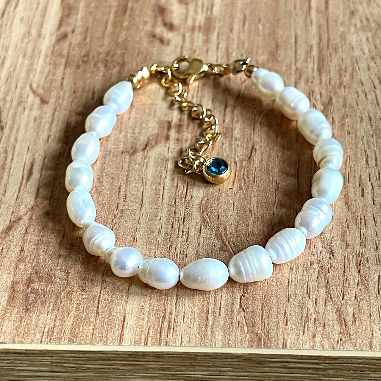 Freshwater Pearls Bracelet Stainless Steel / Náramok sladkovodné perly, oceľ, E014