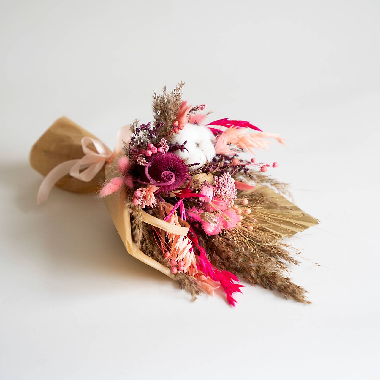 Kytica sušených kvetov pre pani učiteľky a vychovávateľky (Ružová)