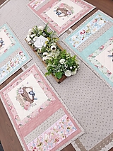 Úžitkový textil - Jedálenská súprava pre 5 osob – 1 × behúň, 5 × prestieranie – sladký domov - 17537083_