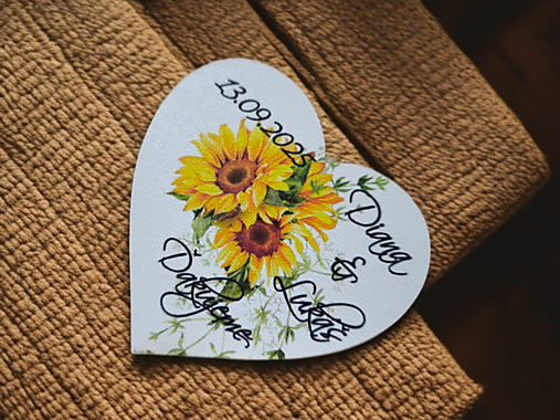 Darčeky pre svadobčanov - Magnetka slnečnica  - 17535668_