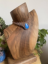 Náhrdelníky - Macrame náhrdelník-kameň na želanie  (2) - 17538160_