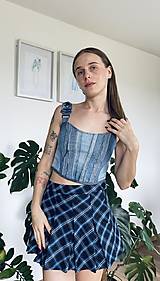 Topy, tričká, tielka - Upcyklovaný korzet - 17537129_