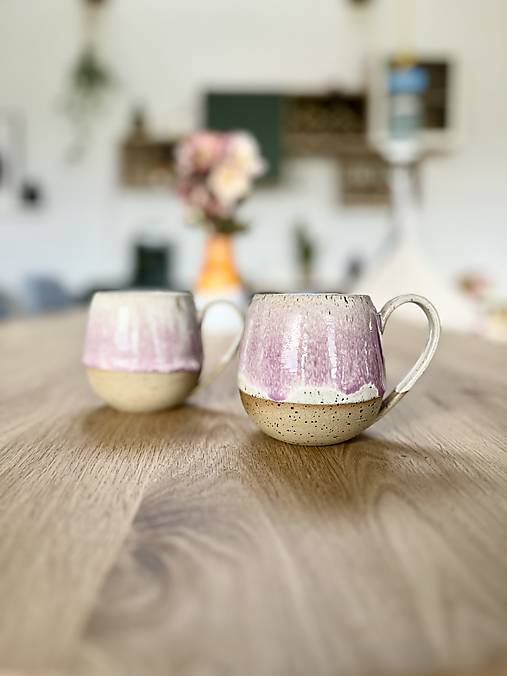 Nádoby - Hrnček na čaj fialový (Bez podšálky) - 17538451_