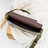 Kabelky - Kožená kabelka MidiMe (dark olive zelená) - 17540309_