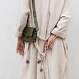 Kabelky - Kožená kabelka MidiMe (dark olive zelená) - 17540313_