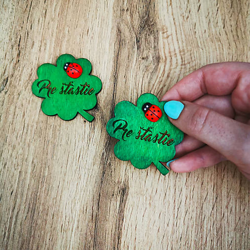 Detské doplnky - Darčeky pre deti magnetky švorlístky s lienkou pre šťastie - 17540053_