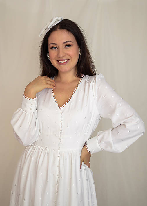 Mini biely klobúčik ROMY