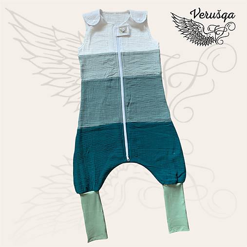 Detský textil - Spací vak s nohami Mušelín kombi - 17542396_