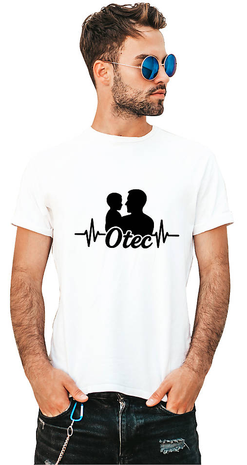 Pánske oblečenie - Ekg otec a syn - 17542132_