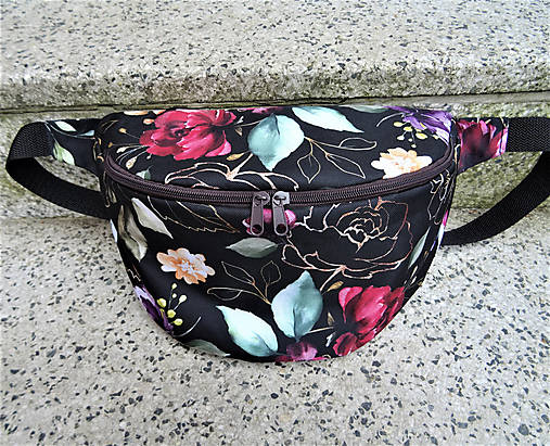 Kabelky - Ľadvinka - Zlaté kvety - 17542354_