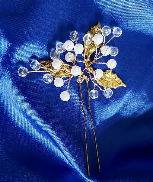 Ozdoby do vlasov - vlásenka tri lístky - 17545772_