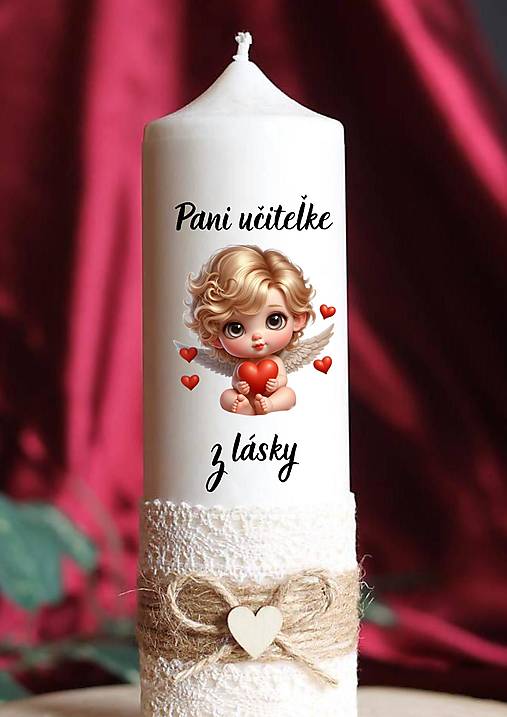 Sviečky - Darček pre pani učiteľku Levanduľová veľká sviečka - 17544765_