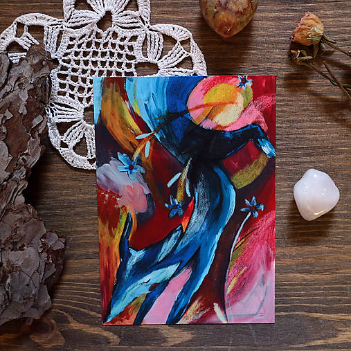 Modrá líška/ print mojej ilustrácie