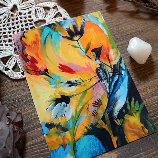 Nenápadný záhradníček/ print mojej ilustrácie
