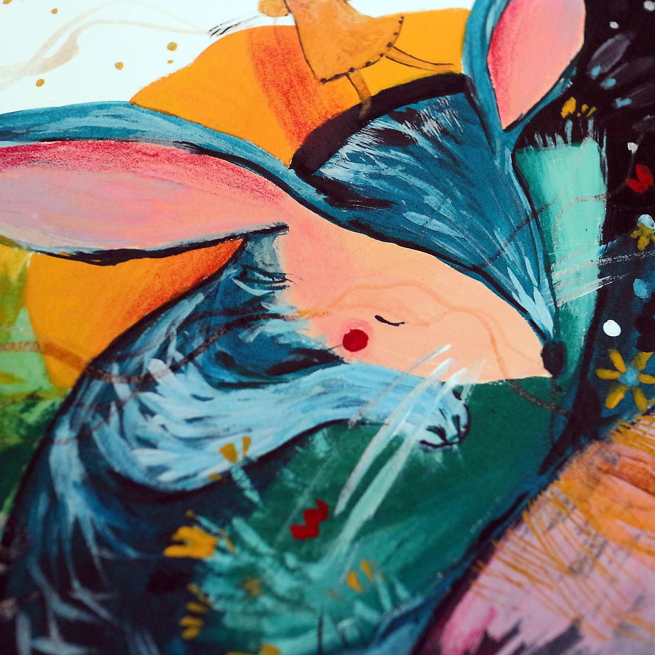 Premením sa na zajaca/ print mojej ilustrácie