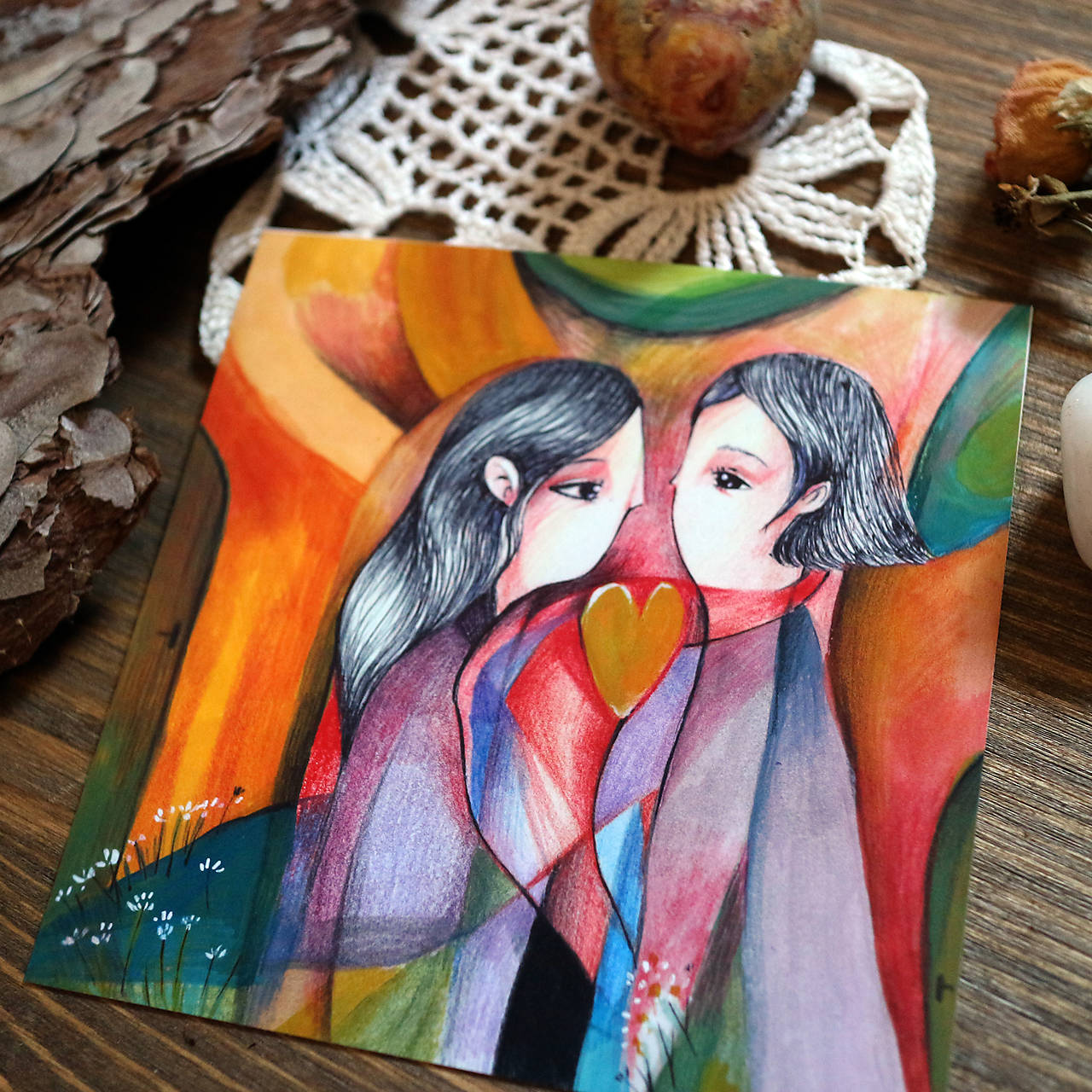 Medzi mamkami a dcérami/ print mojej ilustrácie