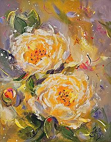 Obrazy - Obraz "Pivónie" - Akryl, plátno, 40x50 cm - 17546894_