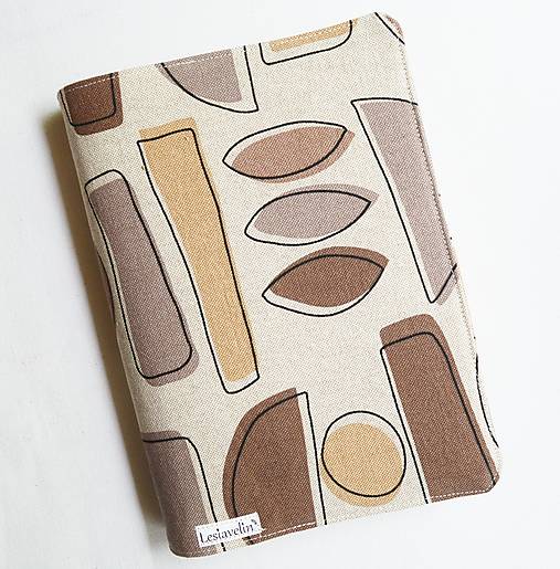 Papiernictvo - Obal na knihu nastaviteľný - Abstraktné vzory (režný) - 17549328_