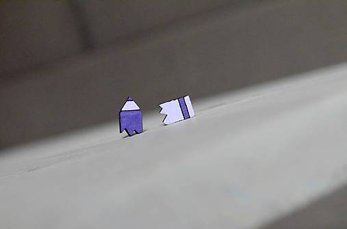 Náušnice - Dřevěnky -Pastelka... - 17548776_