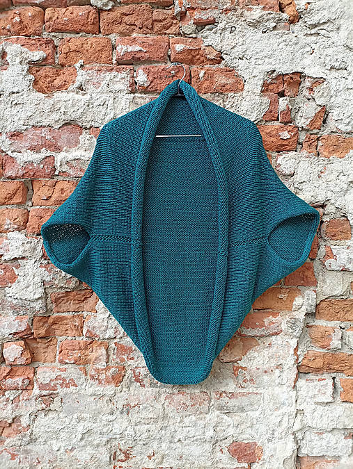 Vesty - Pletená vesta - barva smaragdová - 17550105_