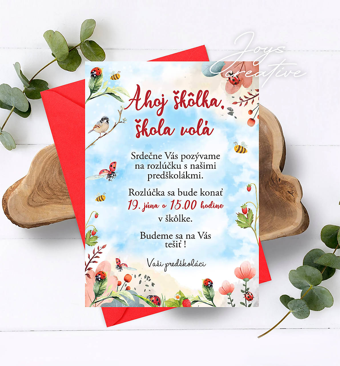 Pozvánka na rozlúčku so škôlkou, rozlúčka predškoláci