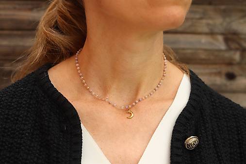 Náhrdelník choker - retiazka s krištálikmi