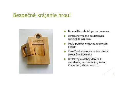 Montessori detský nožík s doštičkou